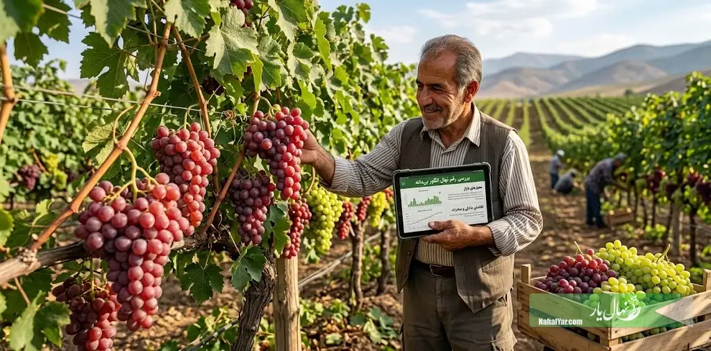 نهال انگور بی‌دانه | معیار انتخاب رقم و بازار قبل از خرید