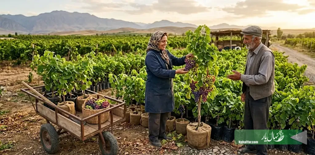 رسیدگی و بهره برداری از خرید نهال انگور