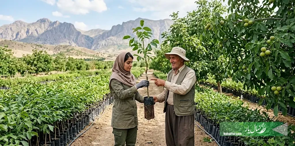 خرید نهال گردو؛ ۹ نکته مهم قبل از انتخاب رقم و پایه