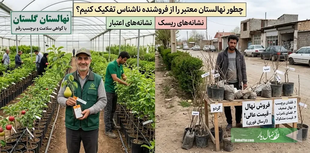 نهالستان معتبر یا فروشنده ناشناس؟ | ۱۰ معیار انتخاب نهال