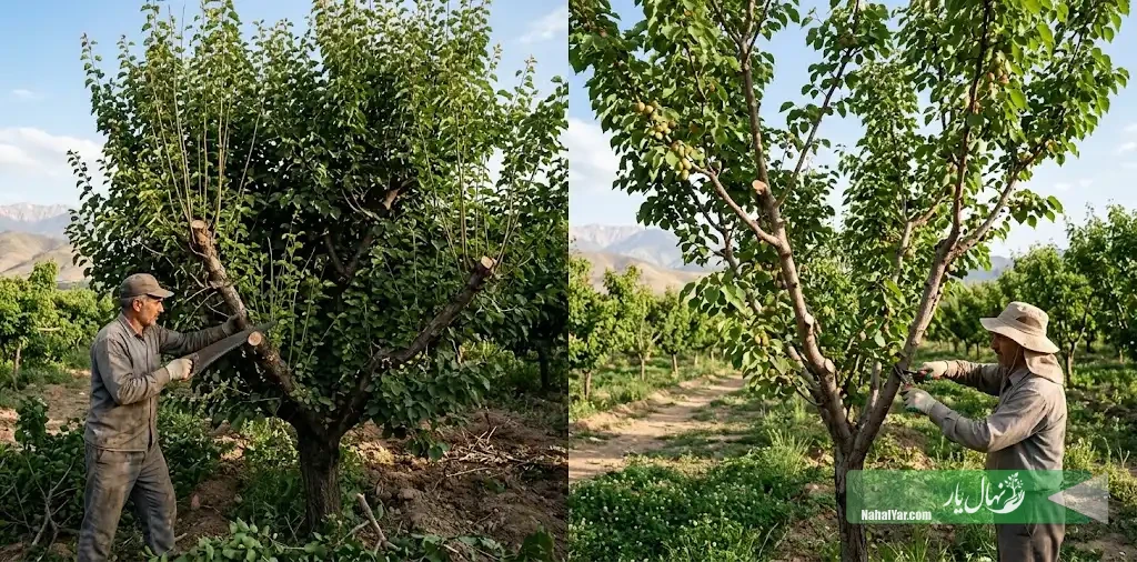۳ اشتباه هرس و رشد نرک درخت، راهکار جلوگیری از شلوغی تاج
