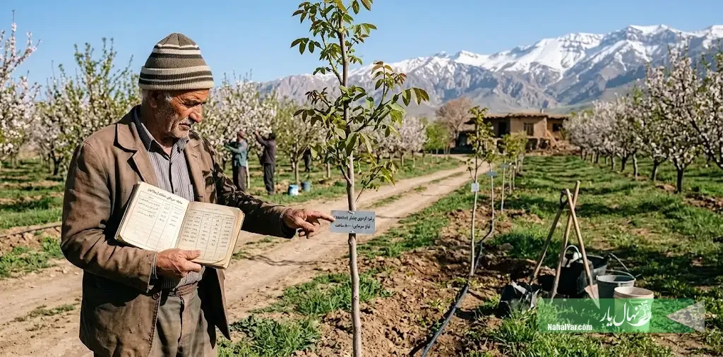 مقایسه نیاز سرمایی رقم با سرمای منطقه | راهنمای انتخاب نهال
