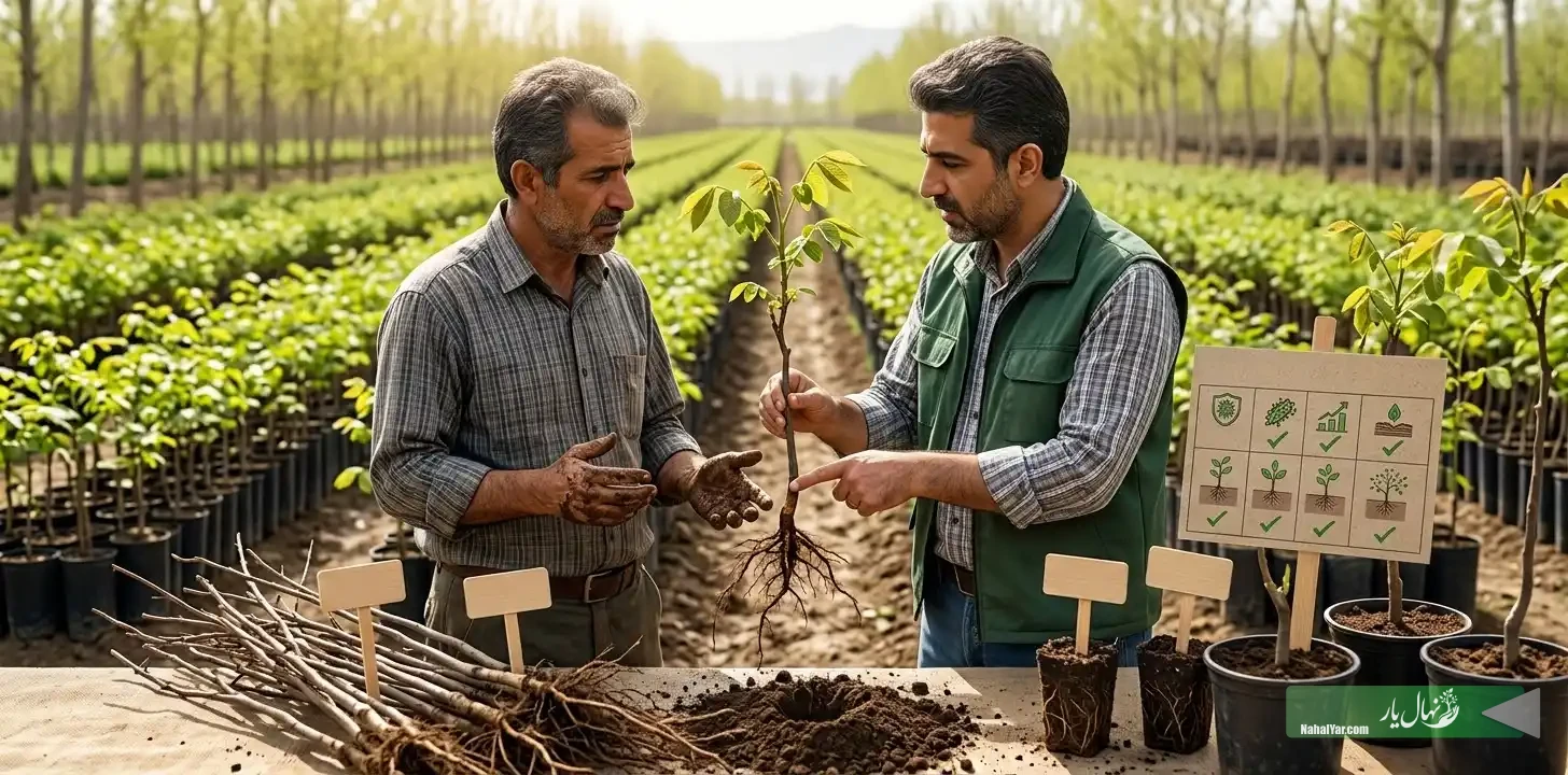 پایه نهال گردو را قبل از خرید چگونه بررسی کنیم؟