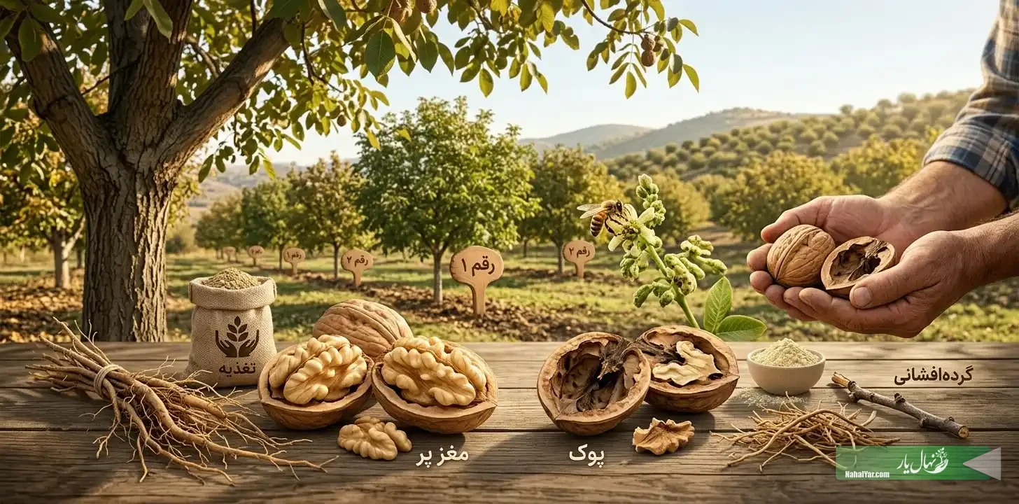 چرا مغز گردو پوک می‌شود؟، بررسی رقم، گرده‌افشانی و تغذیه