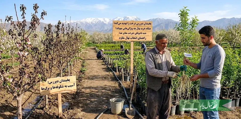 خرید نهال برای مناطق سرد؛ ۵ ویژگی مهم در برابر یخبندان دیررس