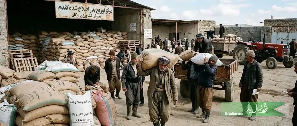 خبر: توزیع 6000 تن بذر گندم بین کشاورزان بوکانی